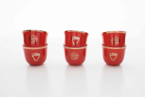 Pietra Cawa Cups Set Of 6 Bahrain - Red