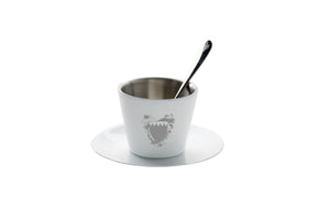 Rovatti Stainless Coffee Cup Set Bahrain 200ml _White