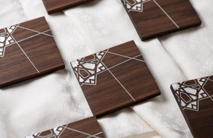 Wood Coaster Arabic line