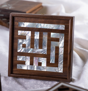 Wooden & mother of pearl art wall