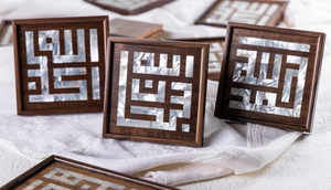 Wooden & mother of pearl art wall