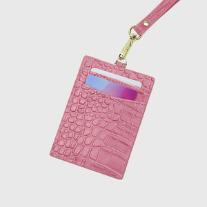 Croco Leather Lanyard
