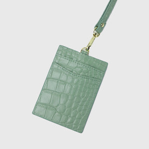 Croco Leather Lanyard