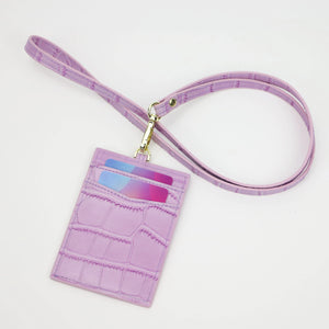 Croco Leather Lanyard