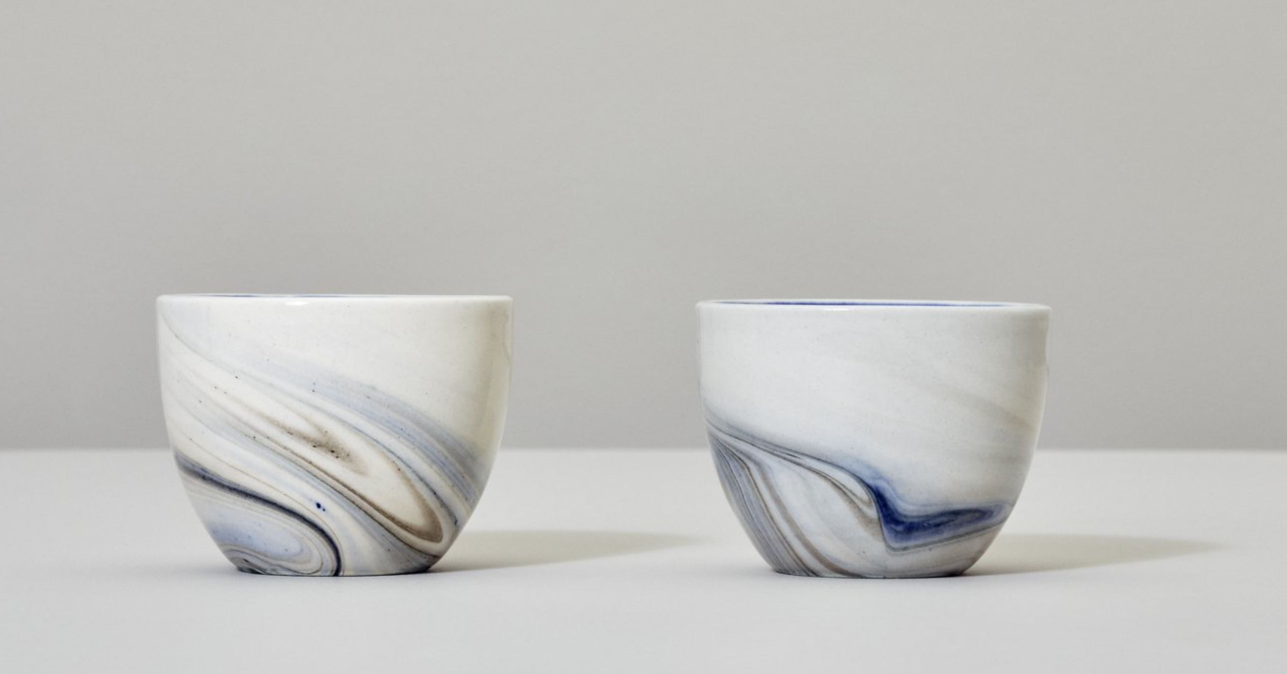 Light Blue & White Smoke cup