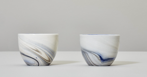 Light Blue & White Smoke cup