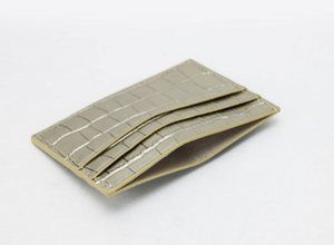 Croco Metallic Card Holder