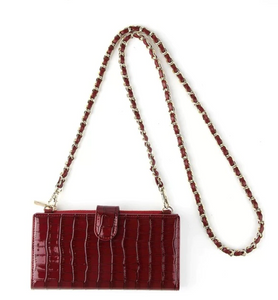 Croco Crossbody Phone Bag