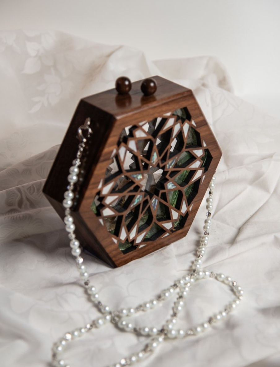 Mandala Light Wooden bag
